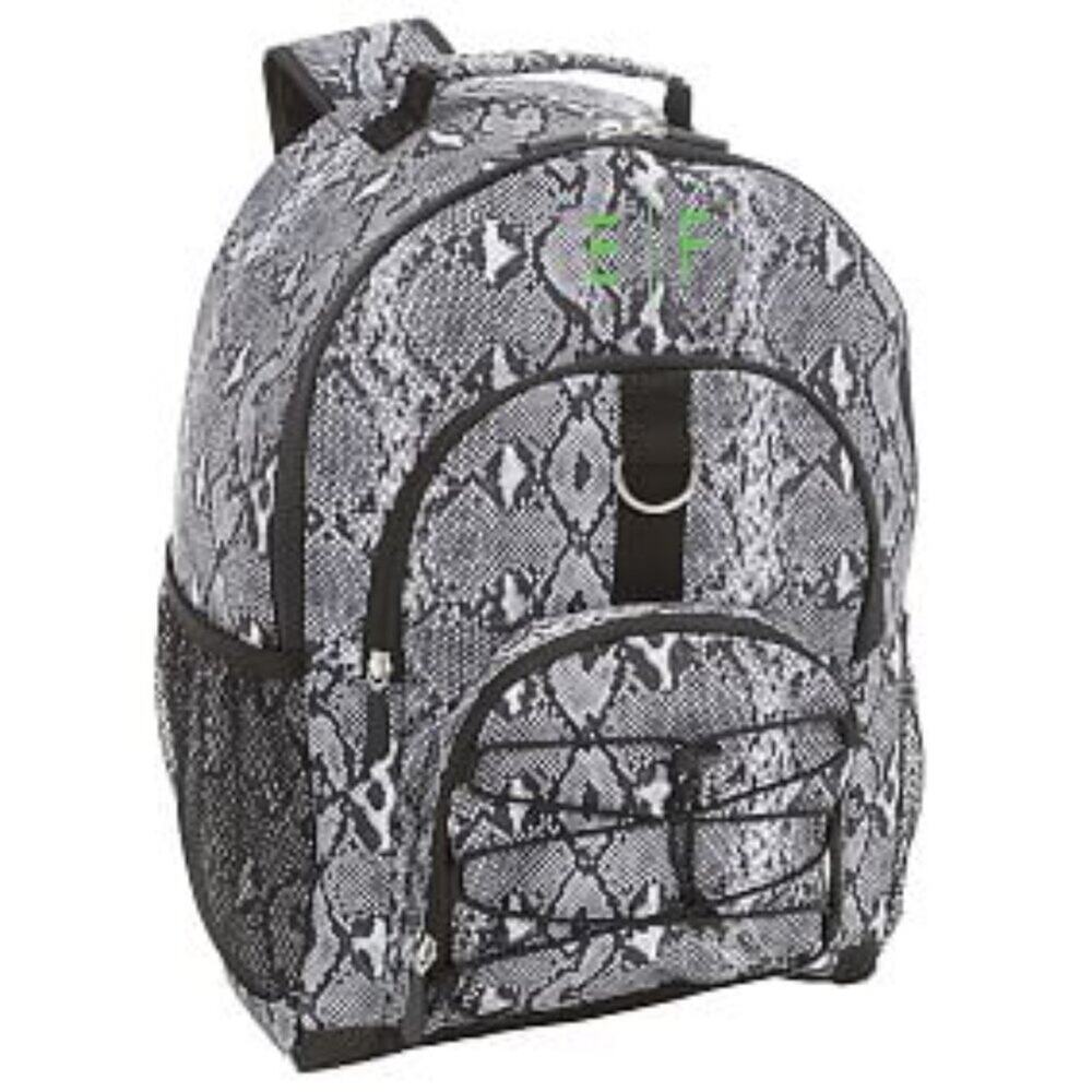 Pottery Barn Teen Gear Up Snake Skin Print Large Backpack Recycle Gear Up NWT